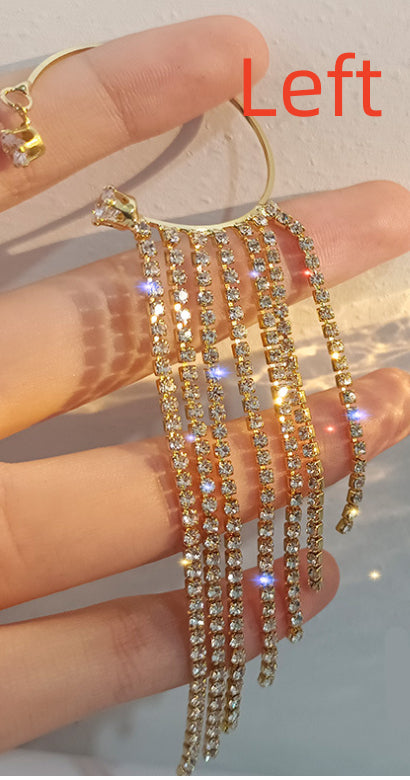 The Cascade Crystal Tassel Earrings – image 11