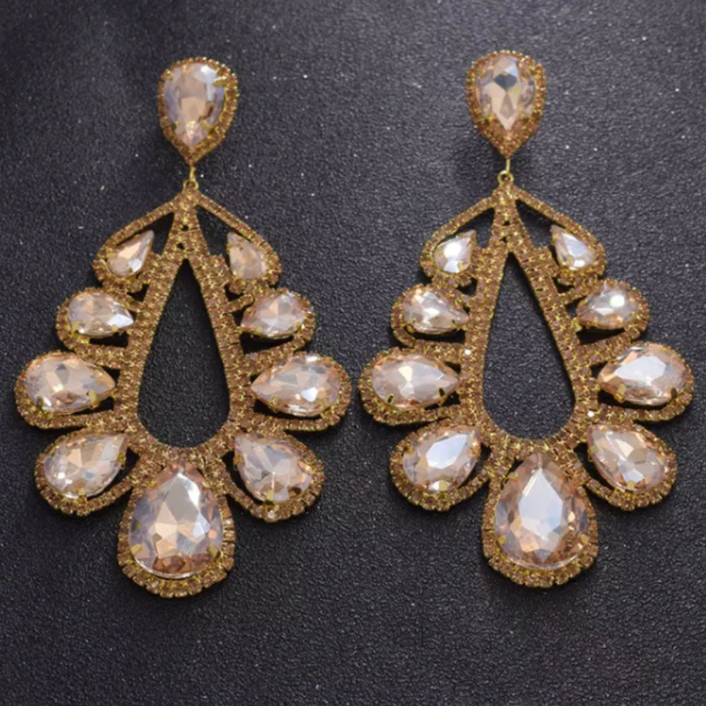 The Gala Crystal Teardrop Earrings – image 2