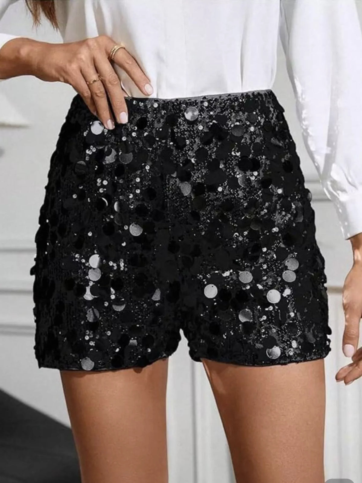 The High-Waist Sequin Shorts – image 5