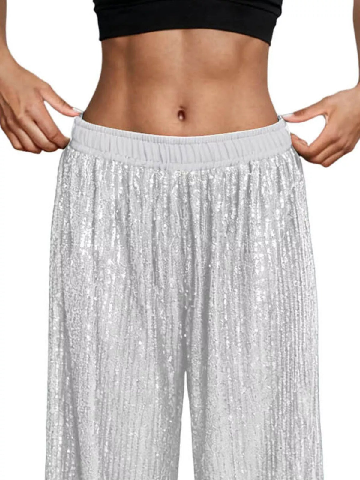 The Champagne Sequin Wide-Leg Pants – image 8