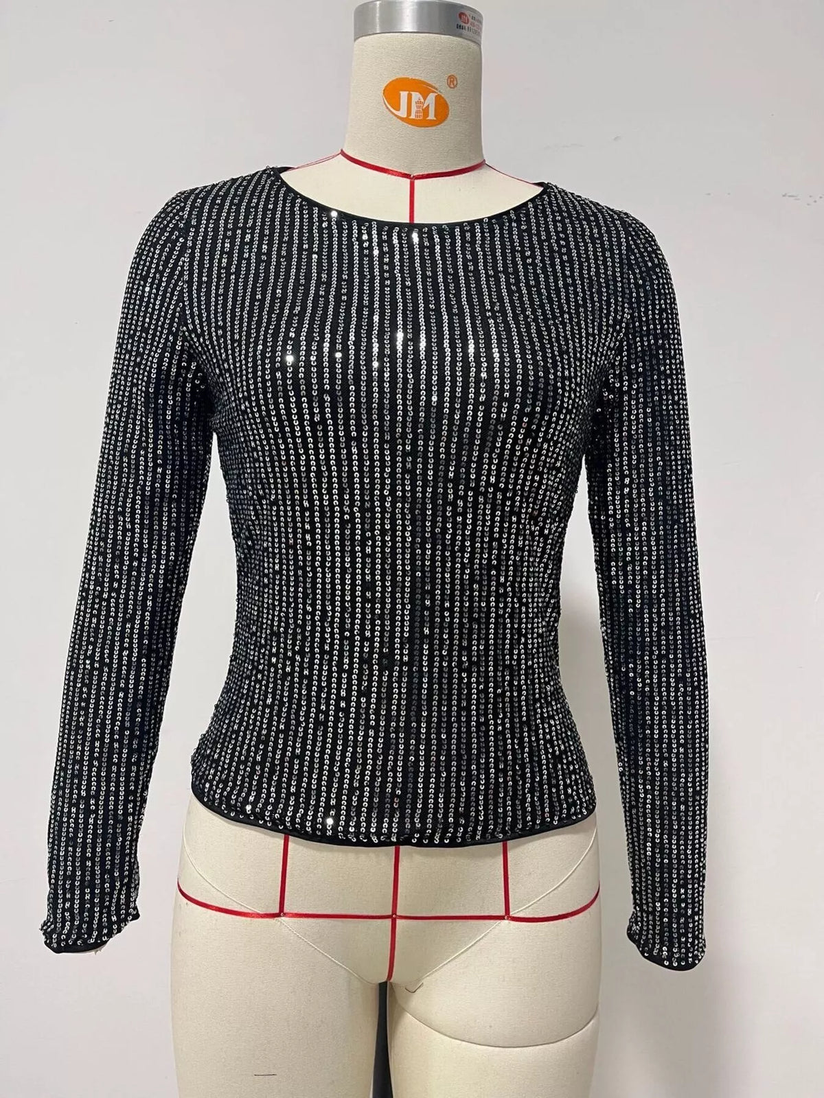 The Sequin Long-Sleeve Crop Top – image 3