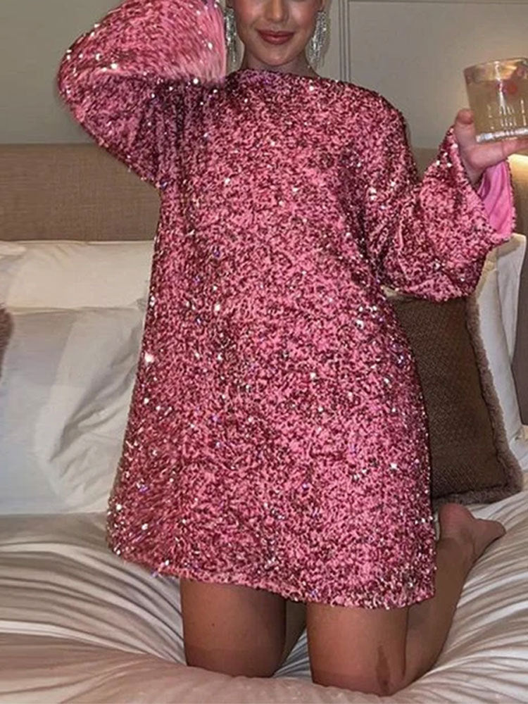 The Bow-Back Sequin Shift Mini – image 10