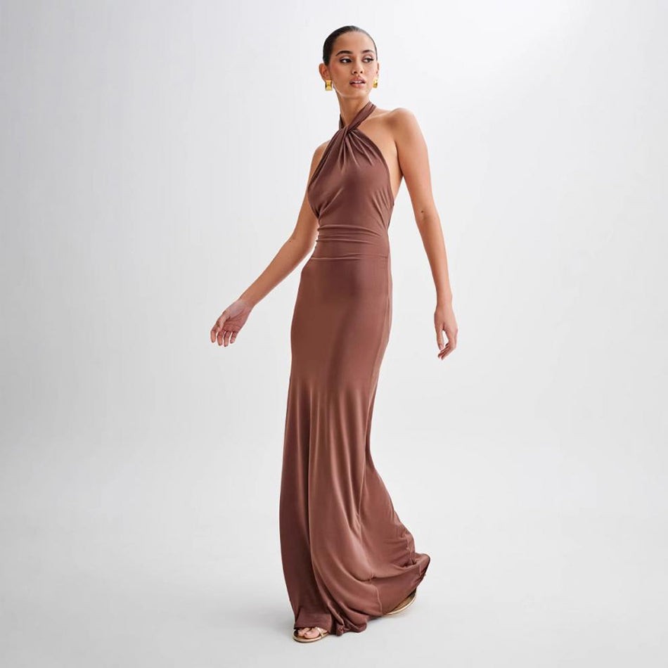 The Muse Open-Back Halter Maxi – image 4