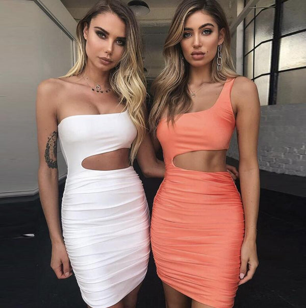 The Ibiza Cut-Out One-Shoulder Mini