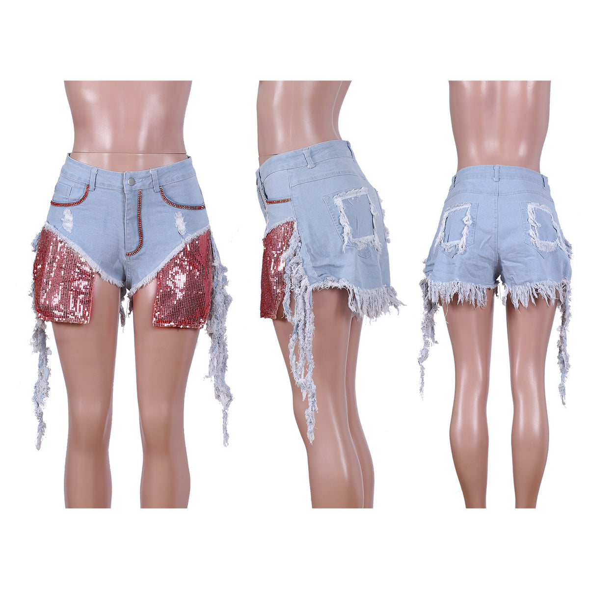 The Rhinestone Denim Shorts – image 8