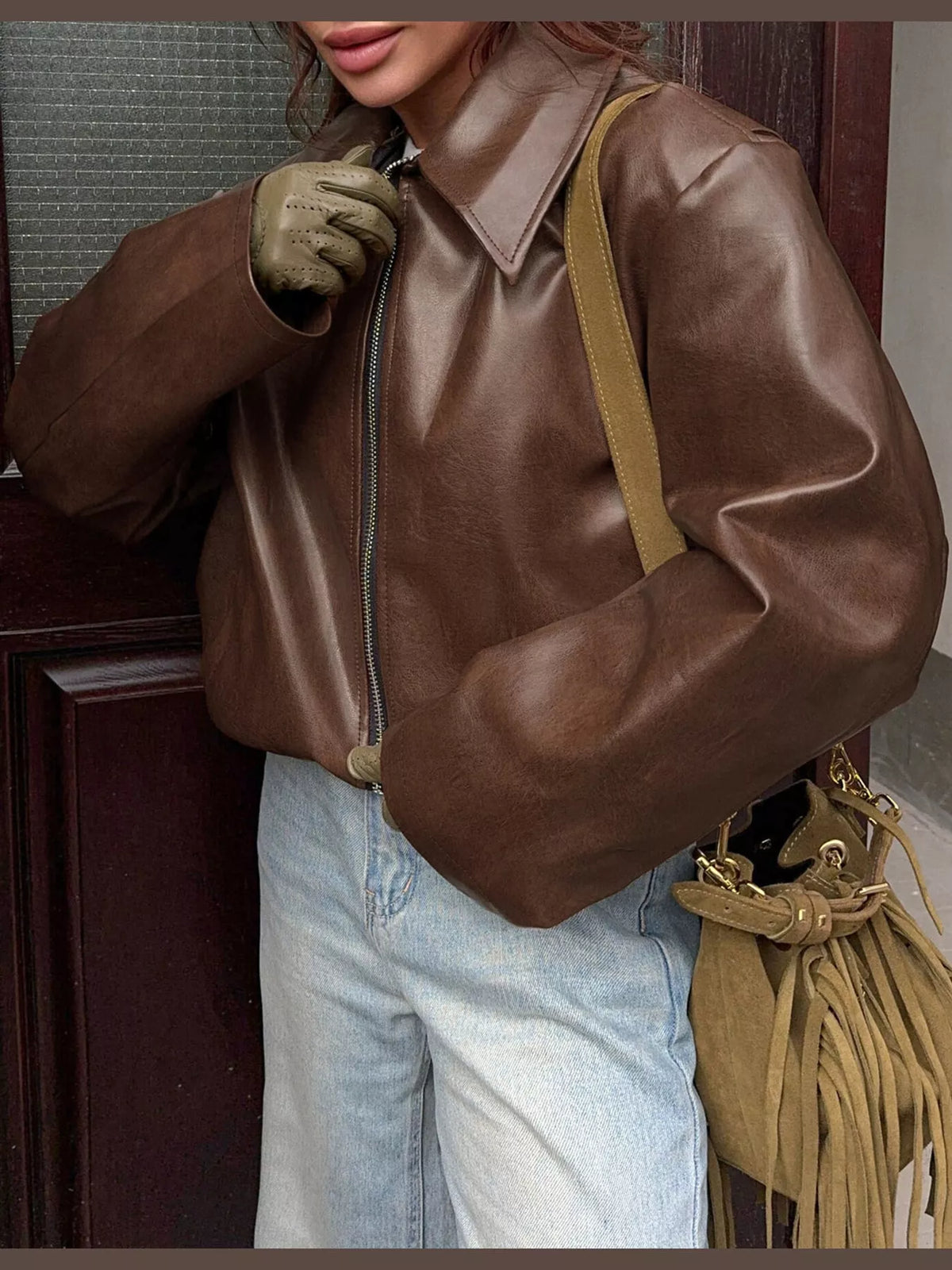 The Soho Faux Leather Jacket – image 8