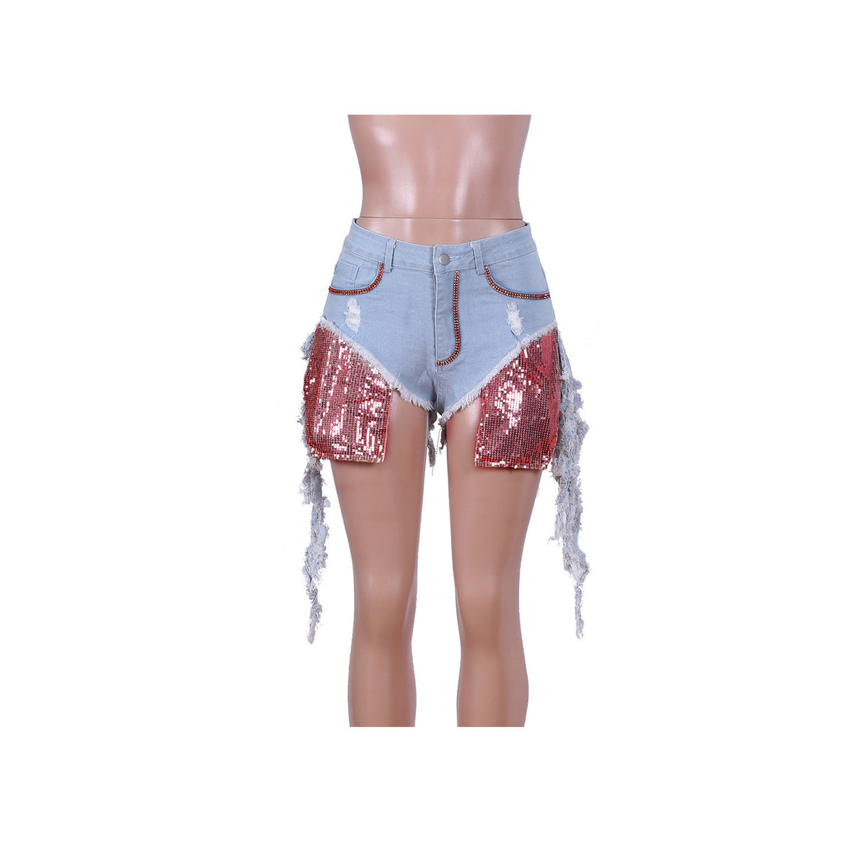 The Rhinestone Denim Shorts – image 9