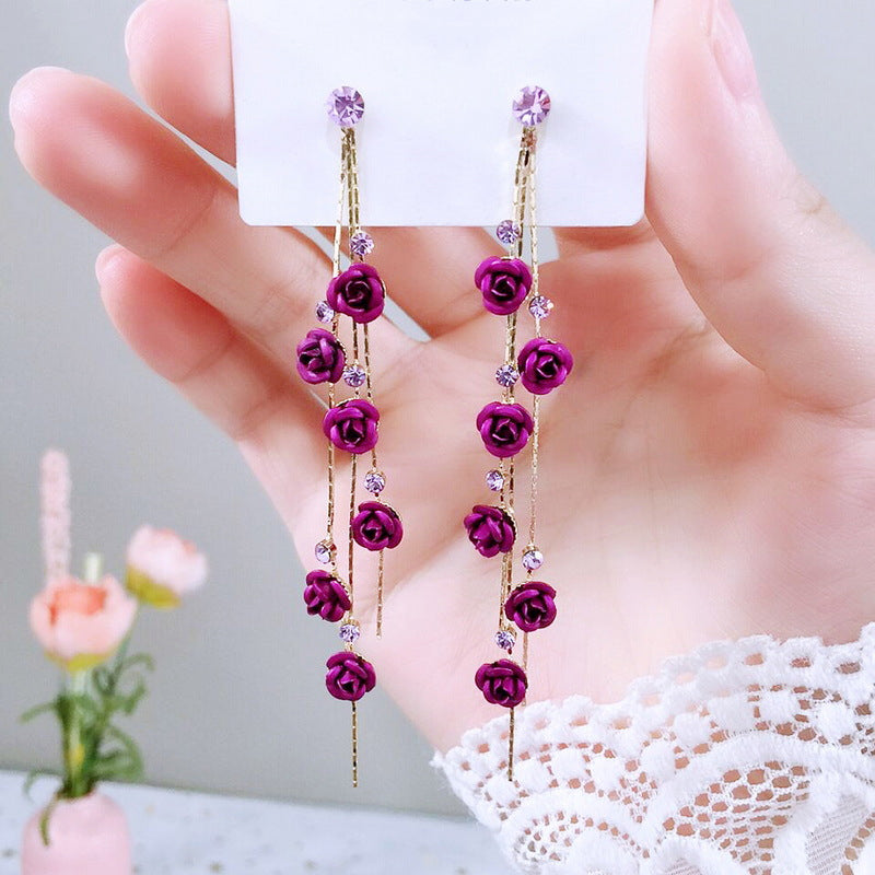 The Rose Noir Drop Earrings – image 7