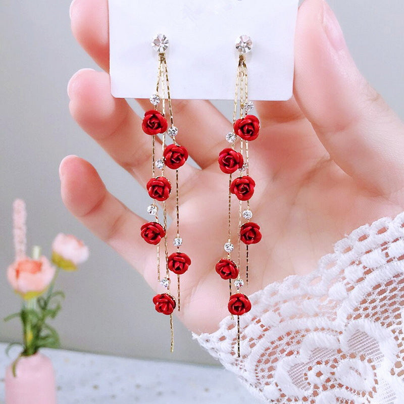 The Rose Noir Drop Earrings – image 1