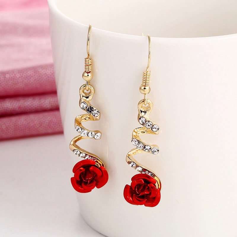 The Rose Noir Drop Earrings – image 6