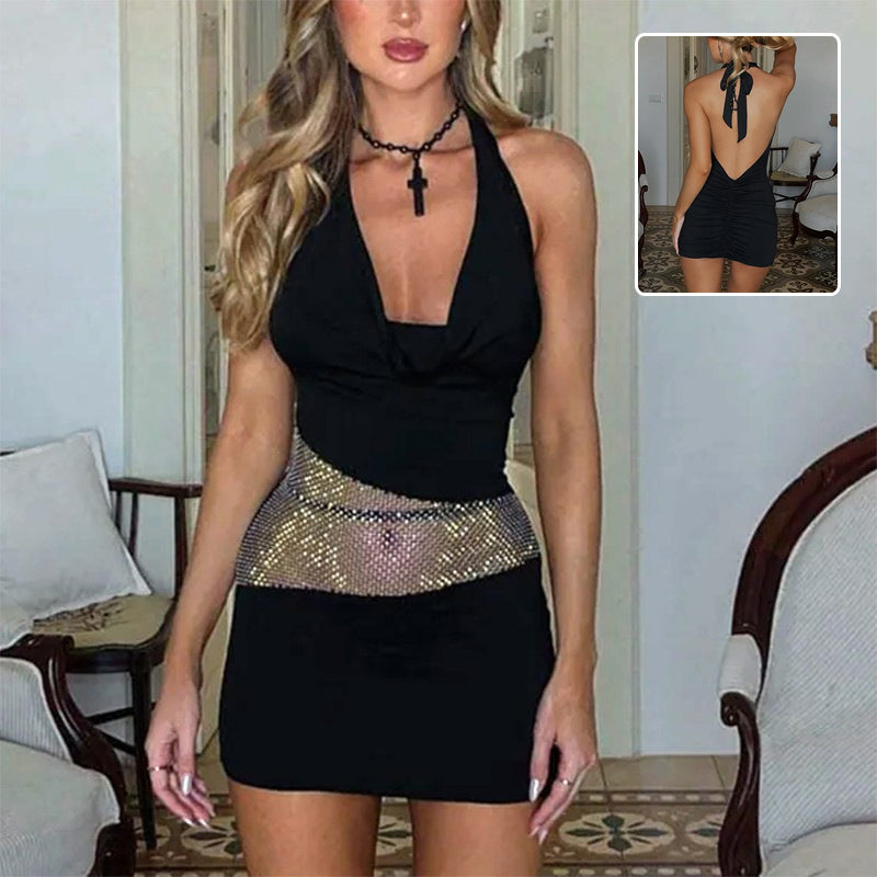 The Midnight Mesh Sequin Halter Mini – image 5