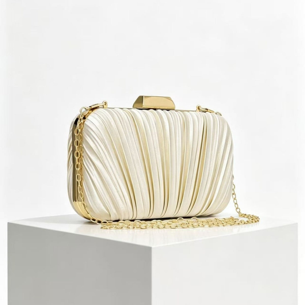 The Pleated Satin Evening Clutch – image 2