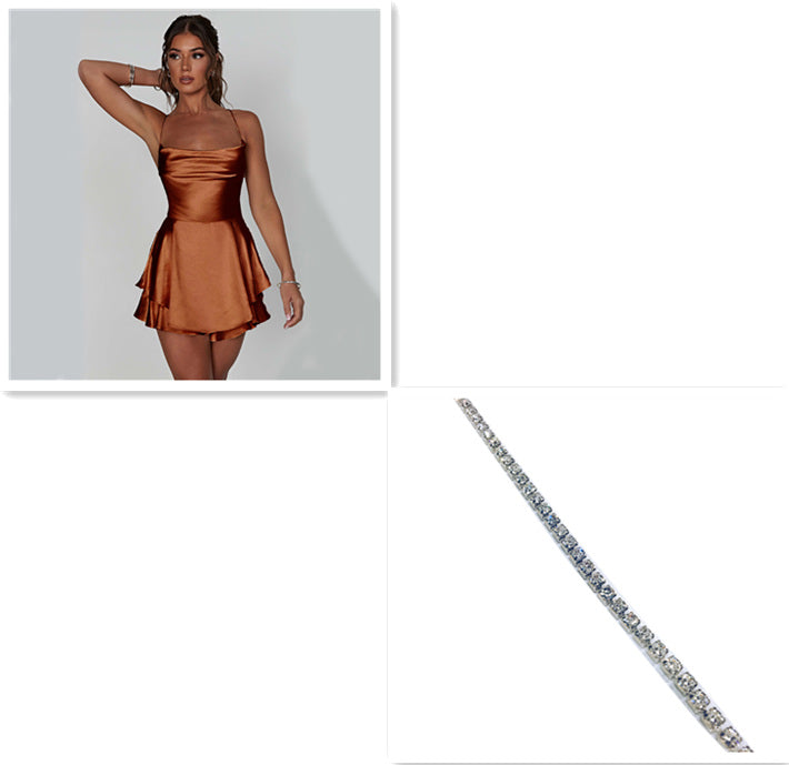 The Boudoir Lace-Up Satin Slip Mini – image 18