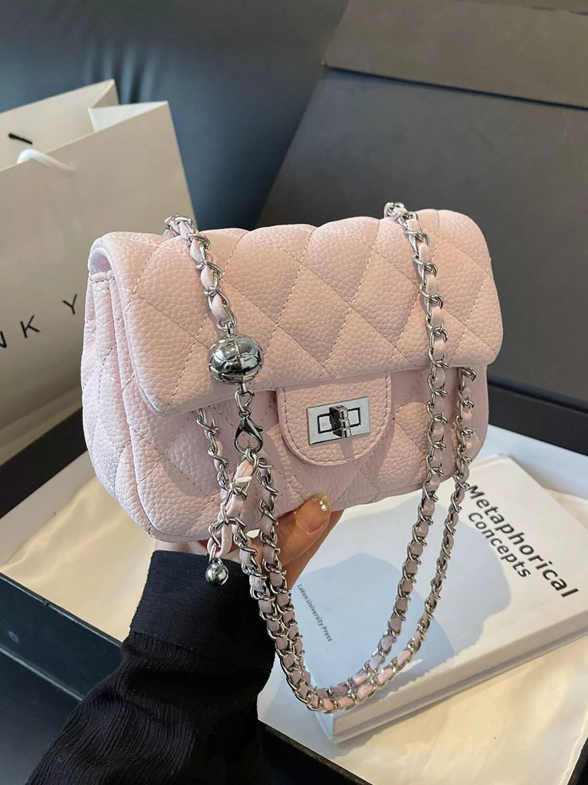 The Quilted Chain Mini Bag – image 9