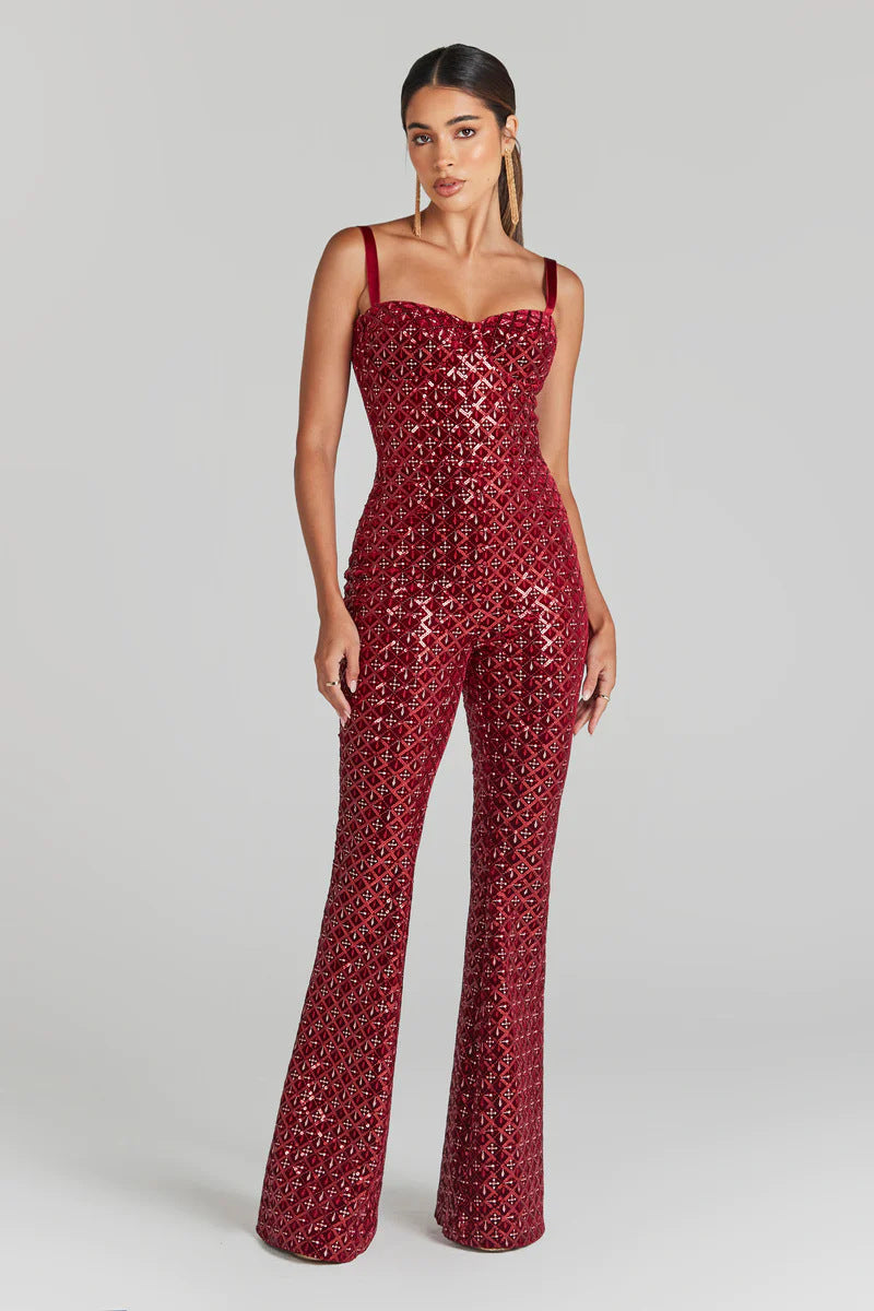 The Starlight Strapless Sequin Jumpsuit – image 9