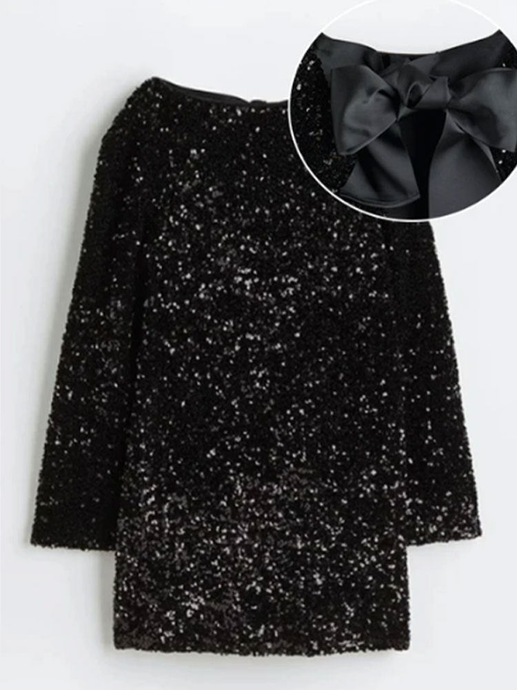 The Bow-Back Sequin Shift Mini – image 8