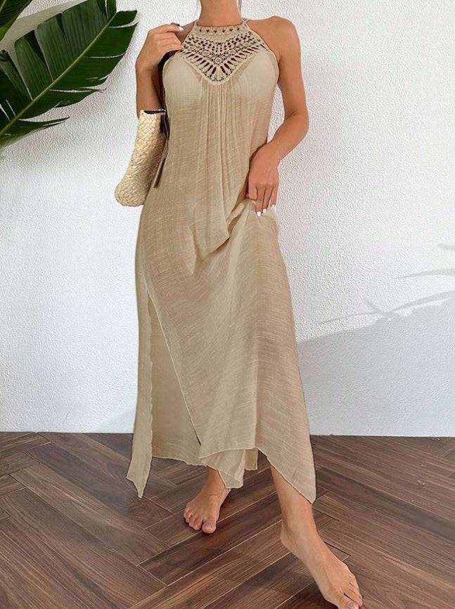 The Positano Crochet Halter Beach Dress – image 5