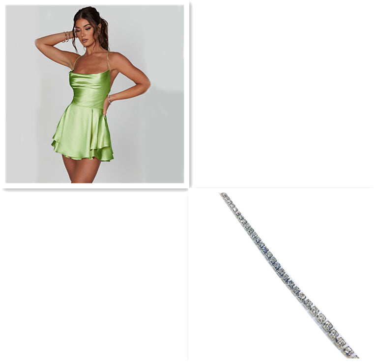 The Boudoir Lace-Up Satin Slip Mini – image 20