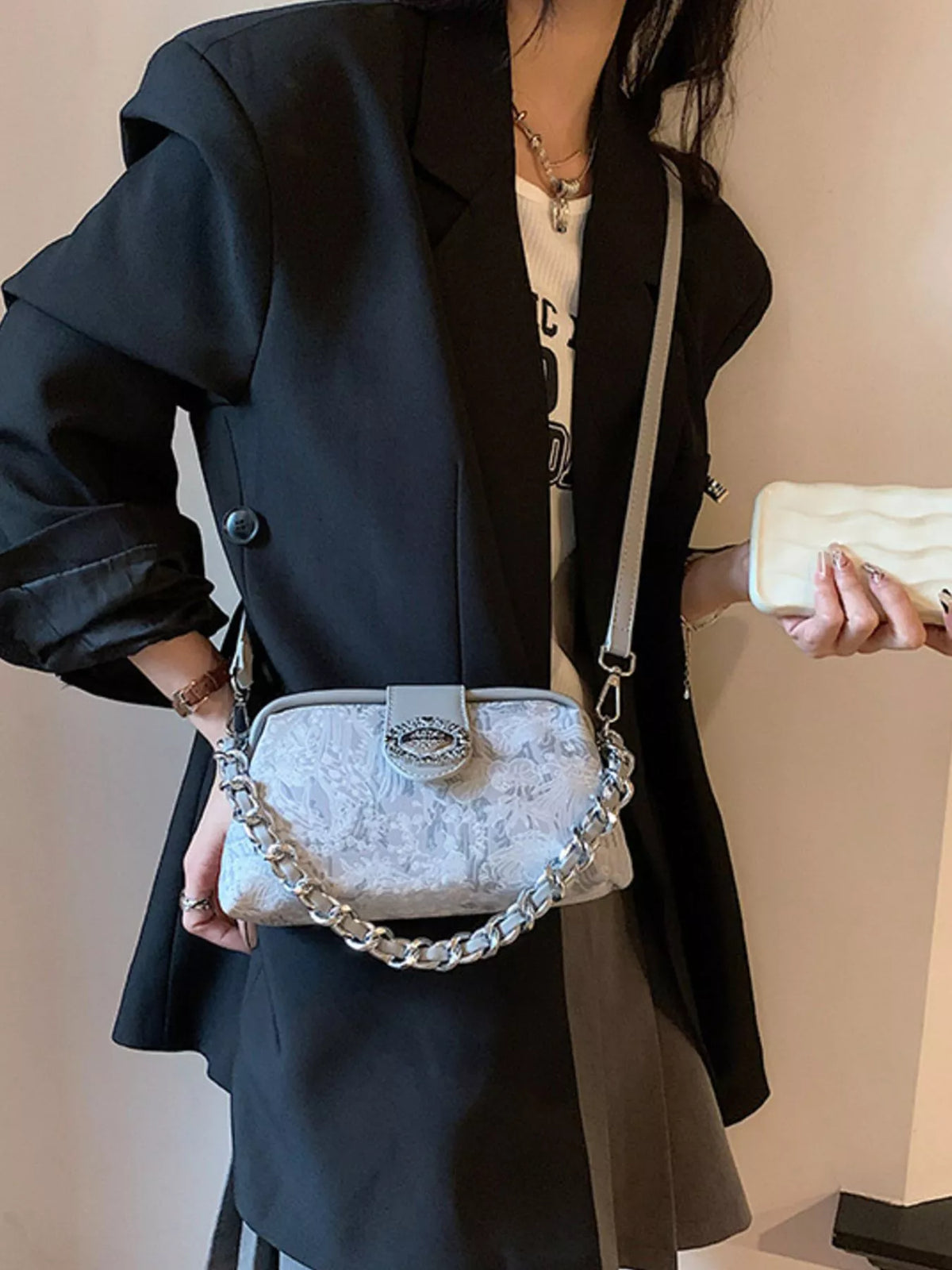 The Embroidered Chain Mini Bag – image 5