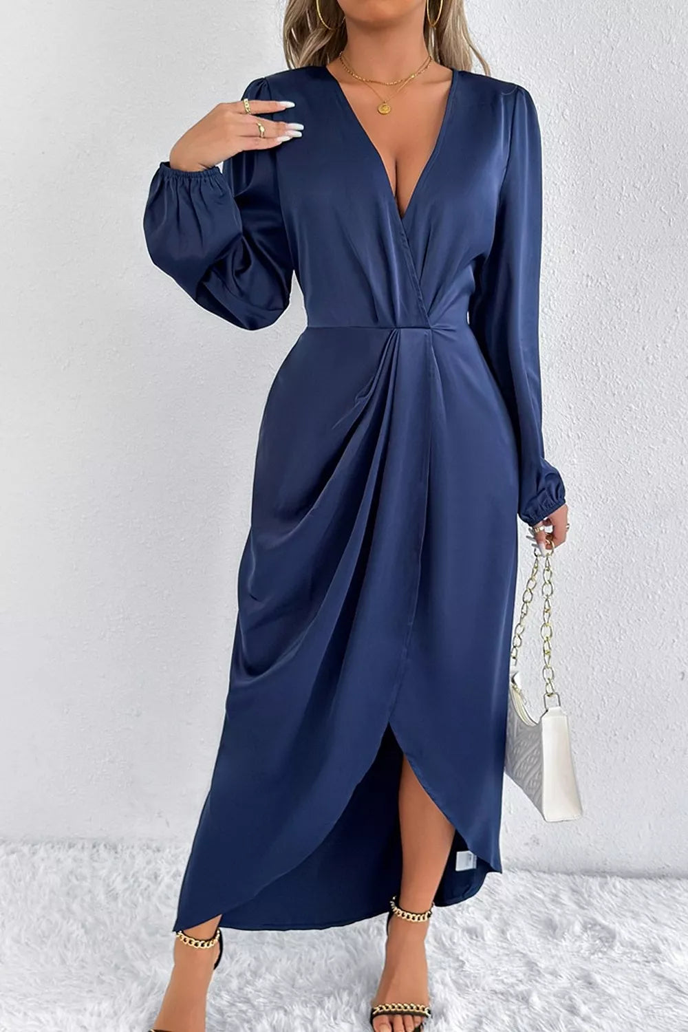 The Satin Balloon-Sleeve Midi – image 6