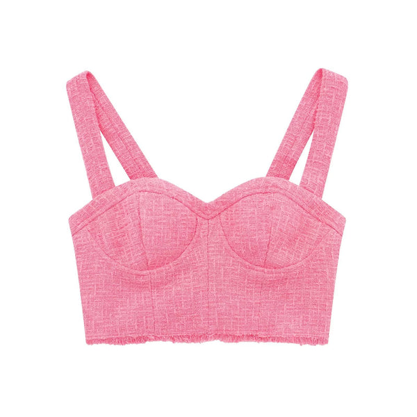The Pink Textured Corset Top