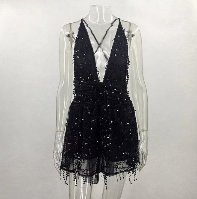 The Fringe Sequin Halter Mini – image 4