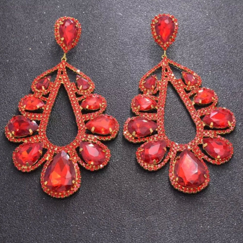 The Gala Crystal Teardrop Earrings – image 4