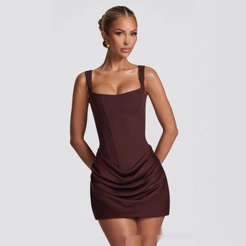 The Mocha Draped Corset Mini – image 8