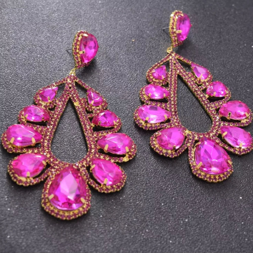 The Gala Crystal Teardrop Earrings – image 5