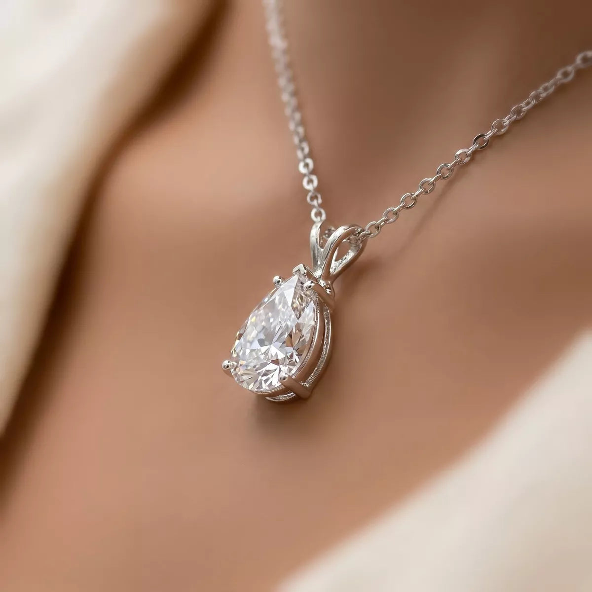 The Crystal Teardrop Necklace – image 2