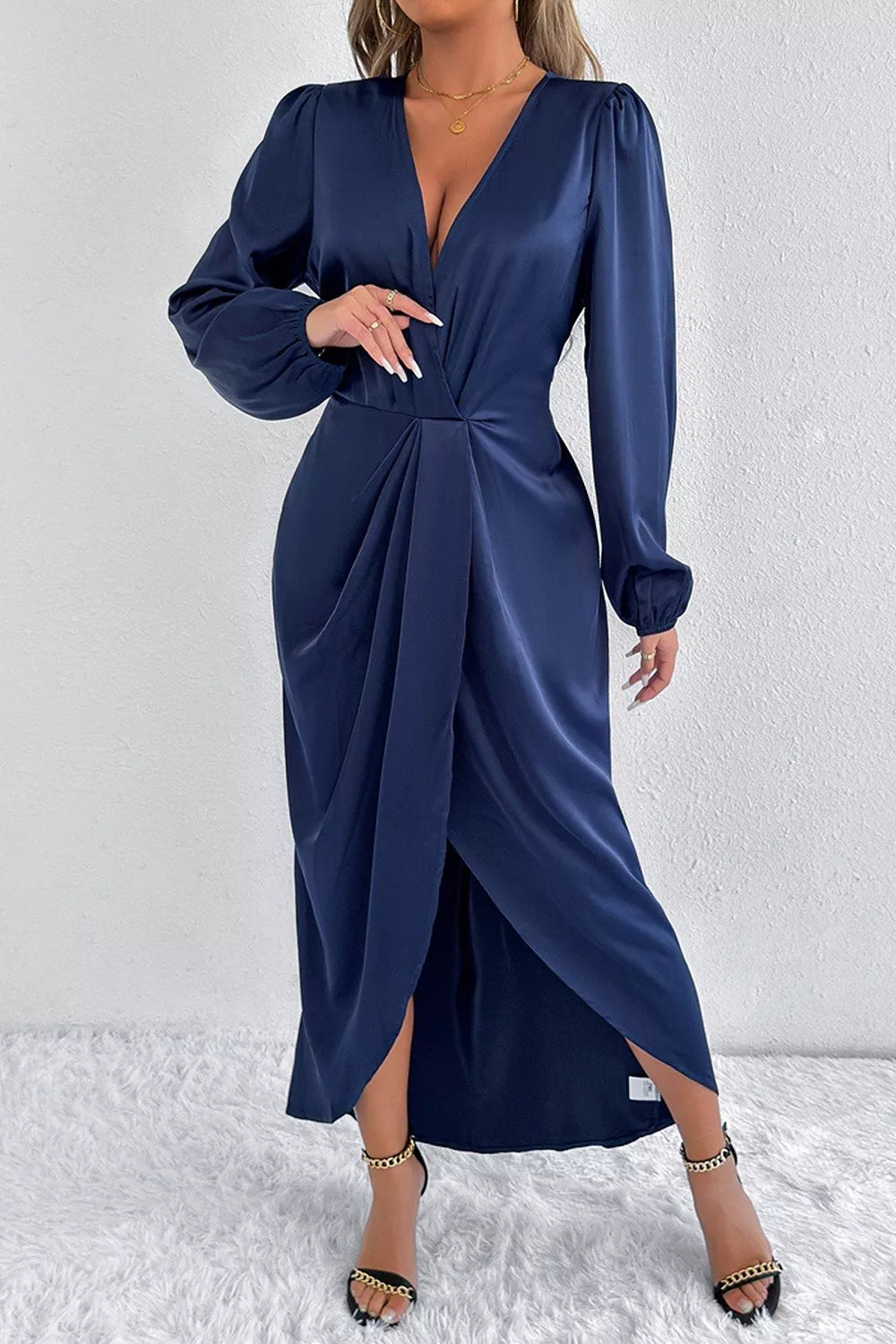 The Satin Balloon-Sleeve Midi – image 7