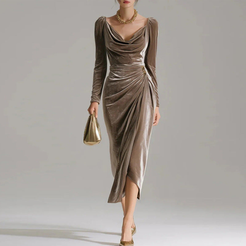 The Bordeaux Velvet Wrap Midi – image 7