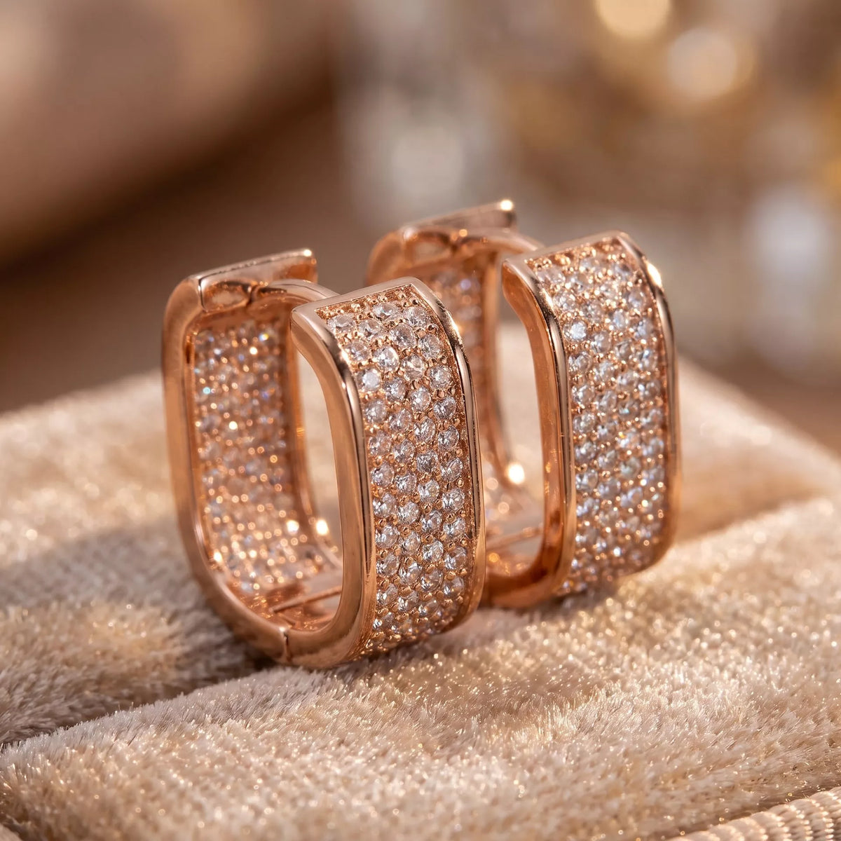 The Pavé Square Hoops – image 3