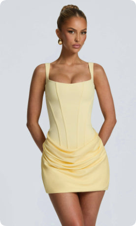 The Mocha Draped Corset Mini – image 13