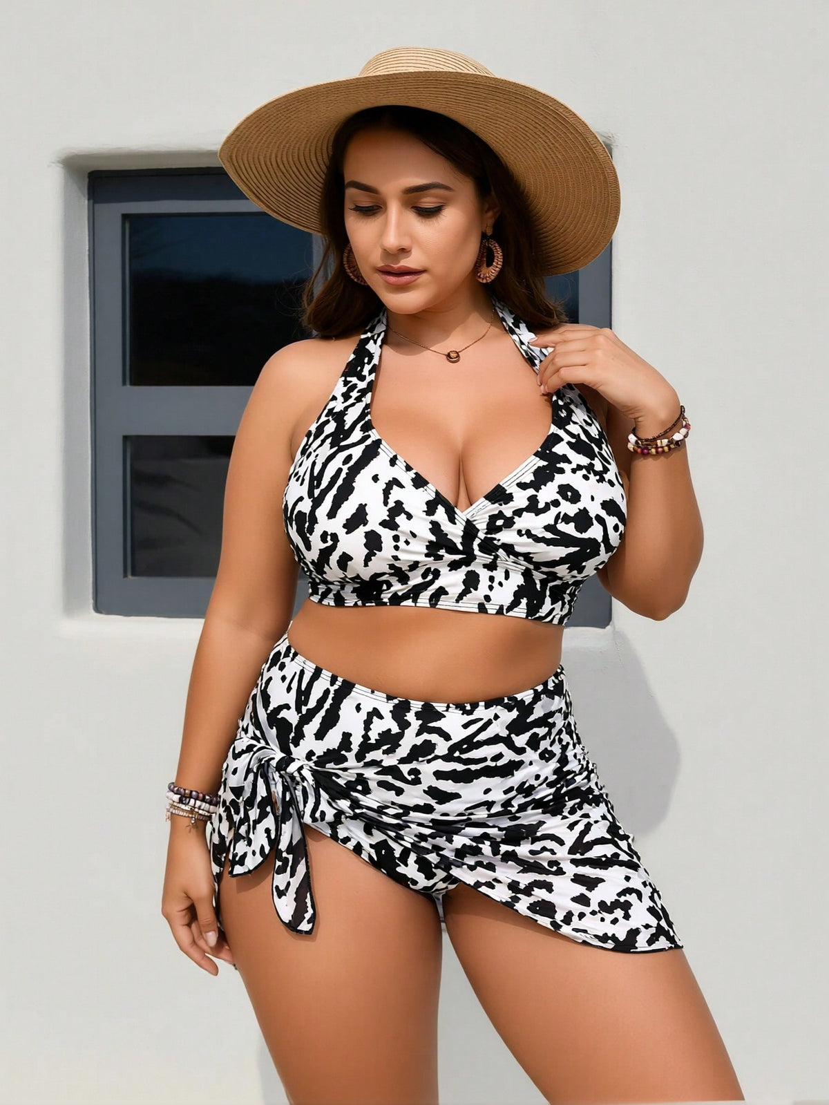 The Serengeti Curve Halter Bikini & Sarong Set – image 2