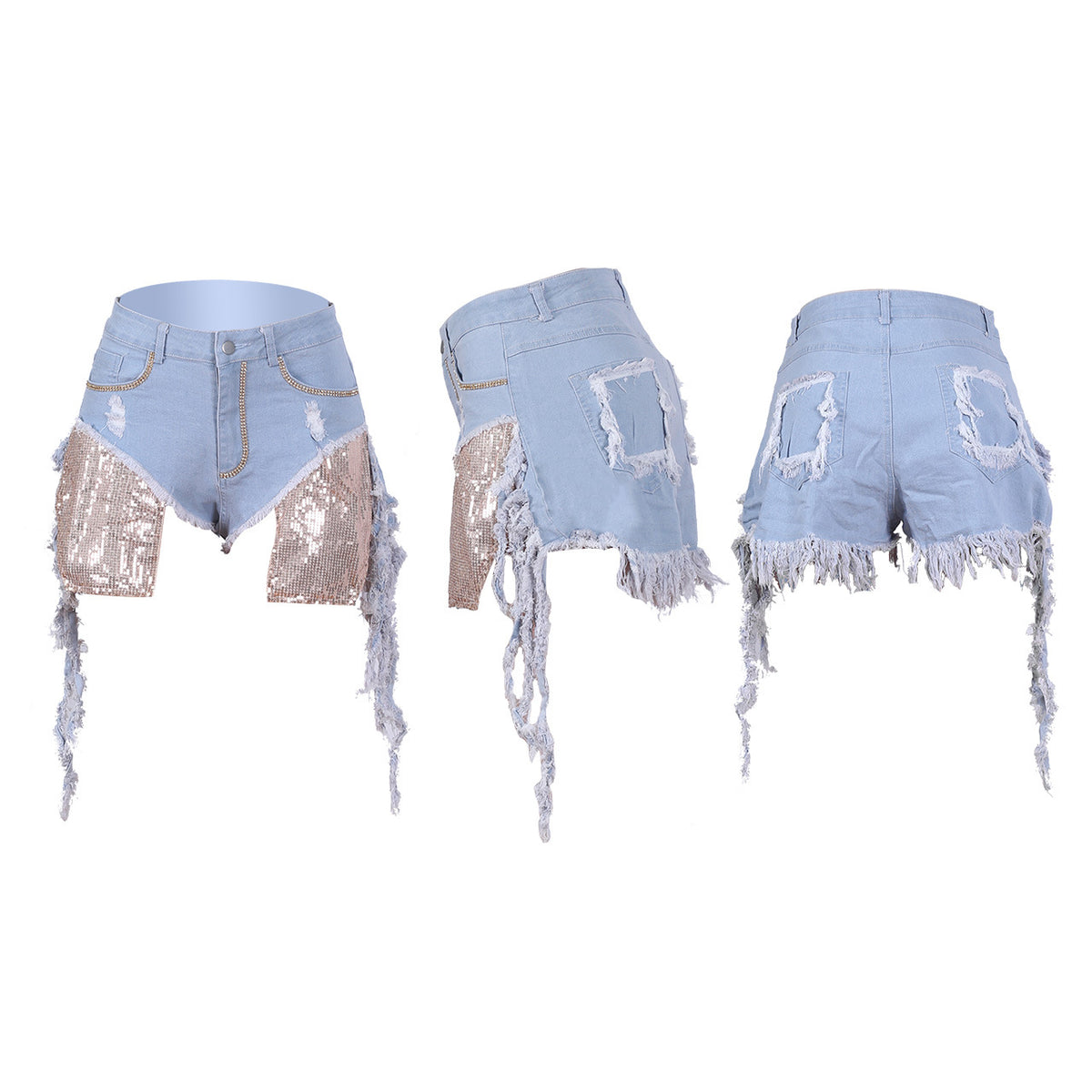 The Rhinestone Denim Shorts – image 7