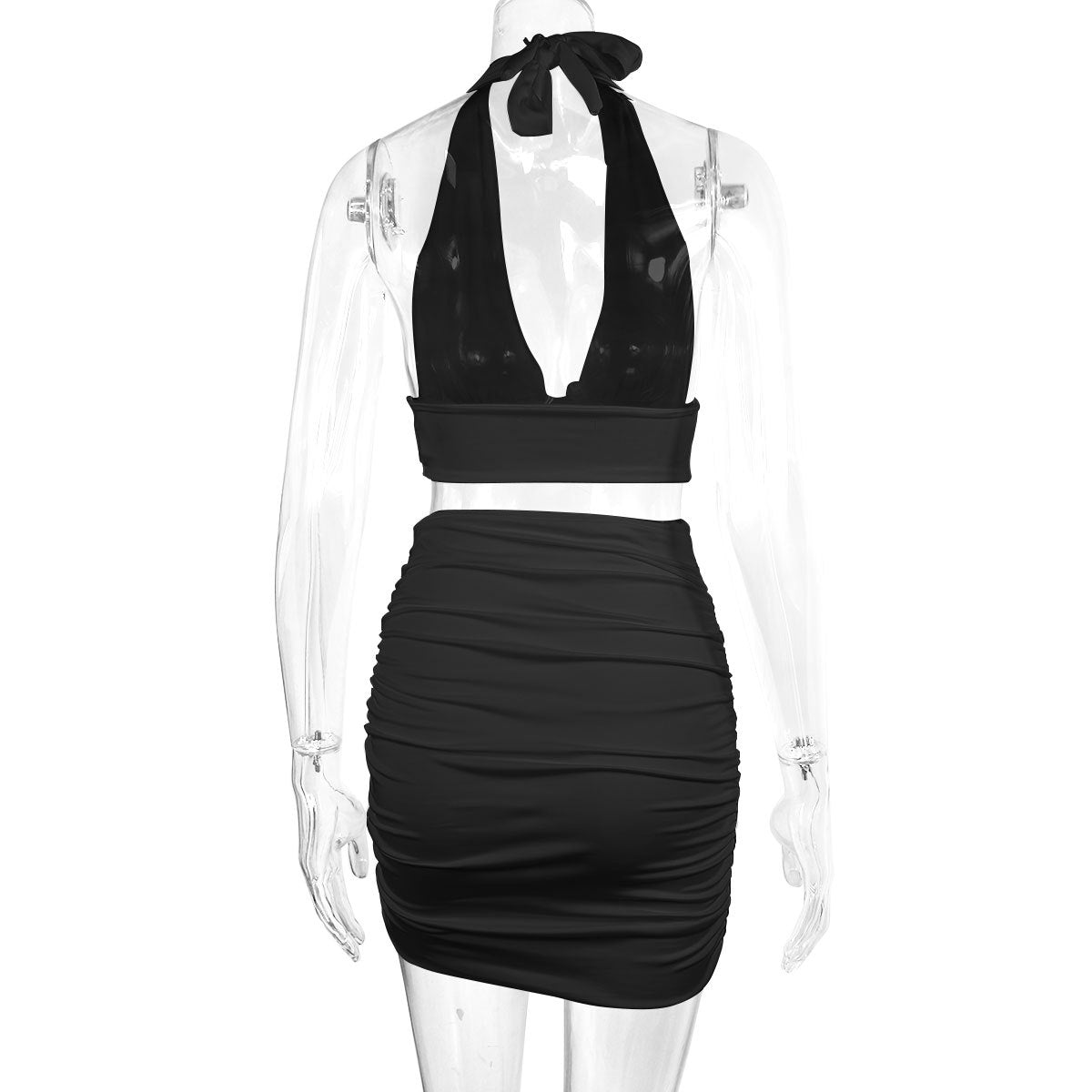 The Halter Lace-Up Mini Skirt Set – image 5