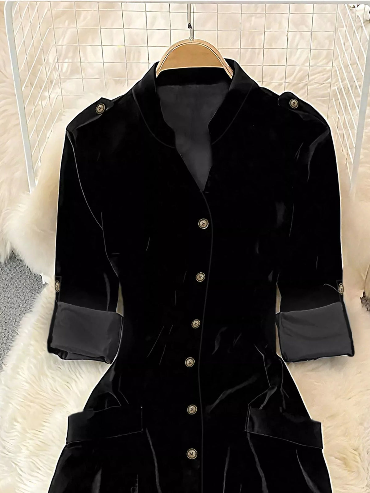 The Velvet Button-Down Midi – image 3