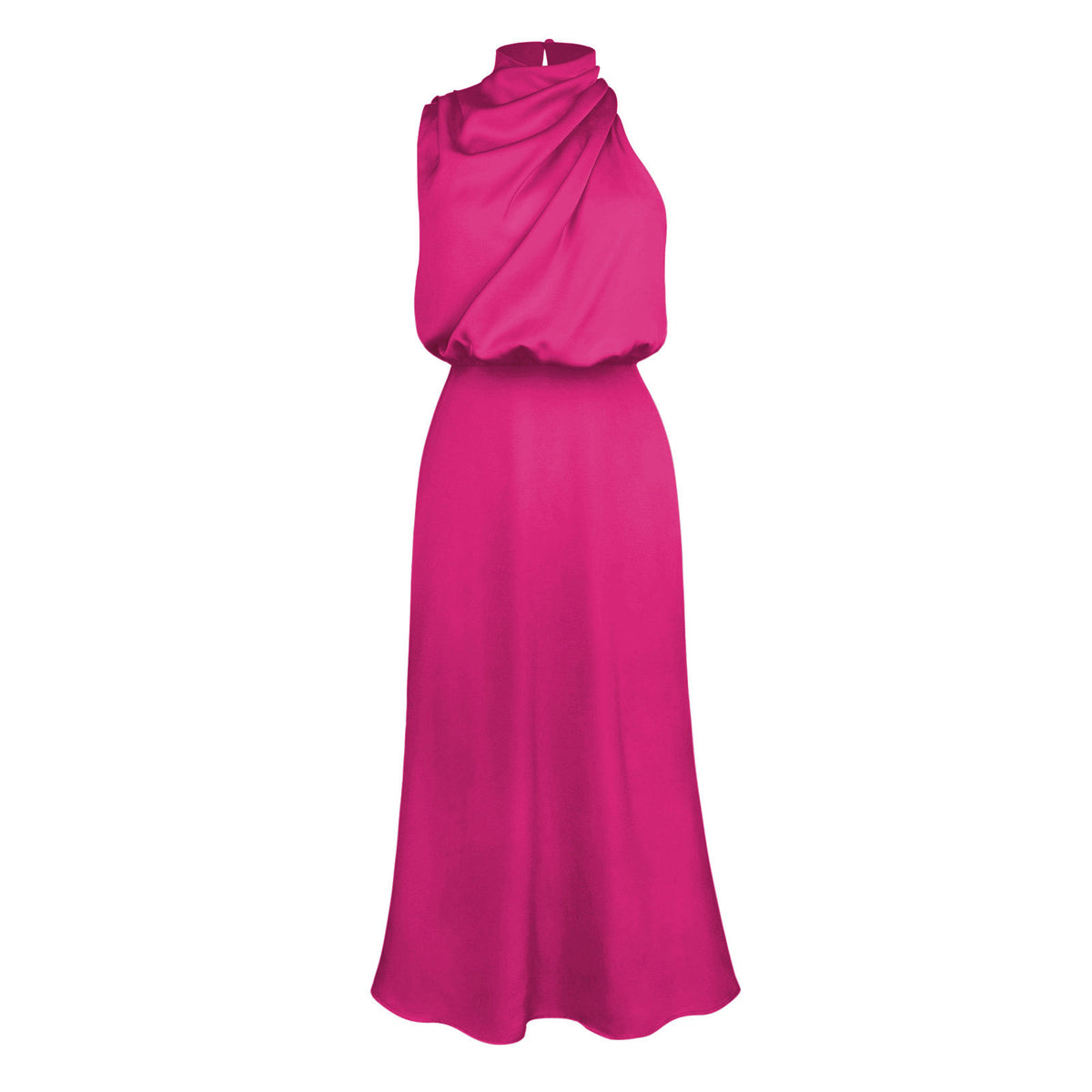 The Velvet Hour Satin High-Neck Midi – image 23