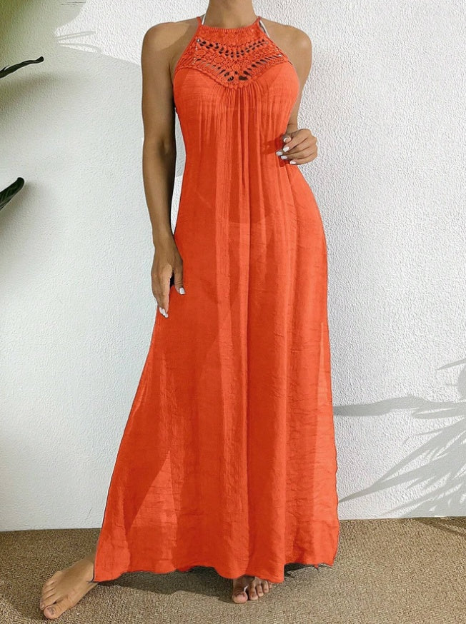 The Positano Crochet Halter Beach Dress – image 2