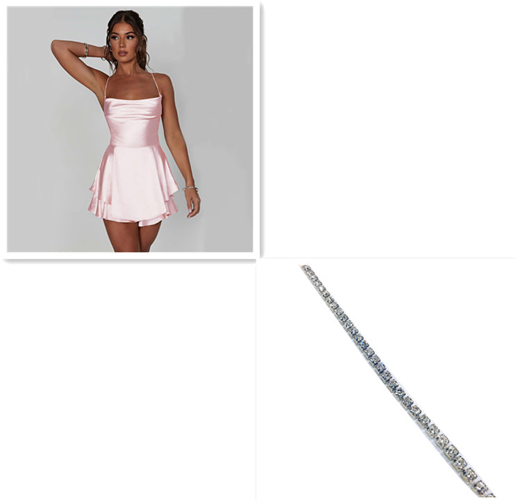 The Boudoir Lace-Up Satin Slip Mini – image 22