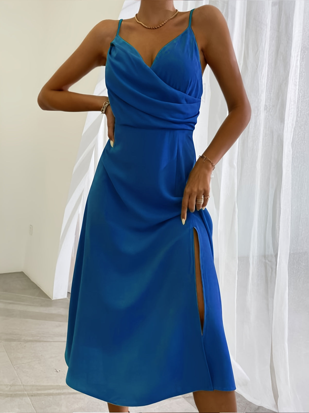 The Sage Satin Slit Slip – image 15