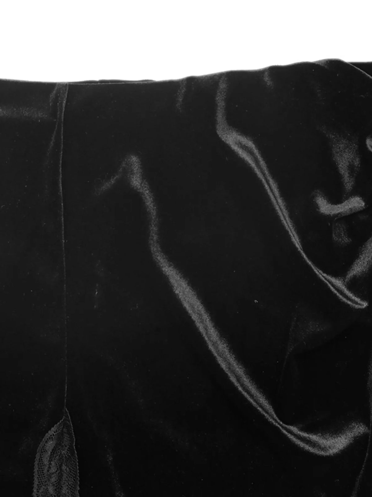 The Velvet Lace-Trim Mini Skirt – image 8