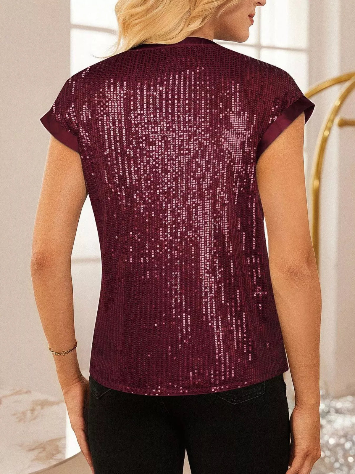 The Gilt Sequin Cap-Sleeve Top – image 21