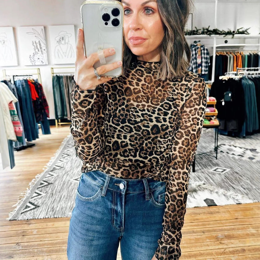 The Wildcat Leopard Mesh Top – image 4