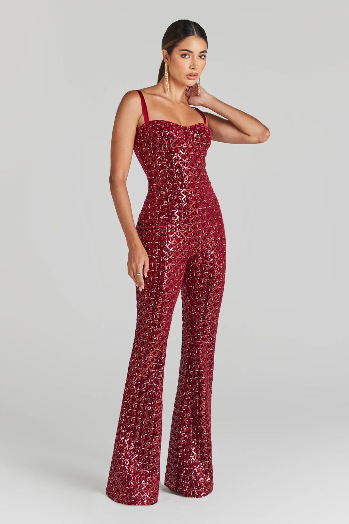 The Starlight Strapless Sequin Jumpsuit – image 3