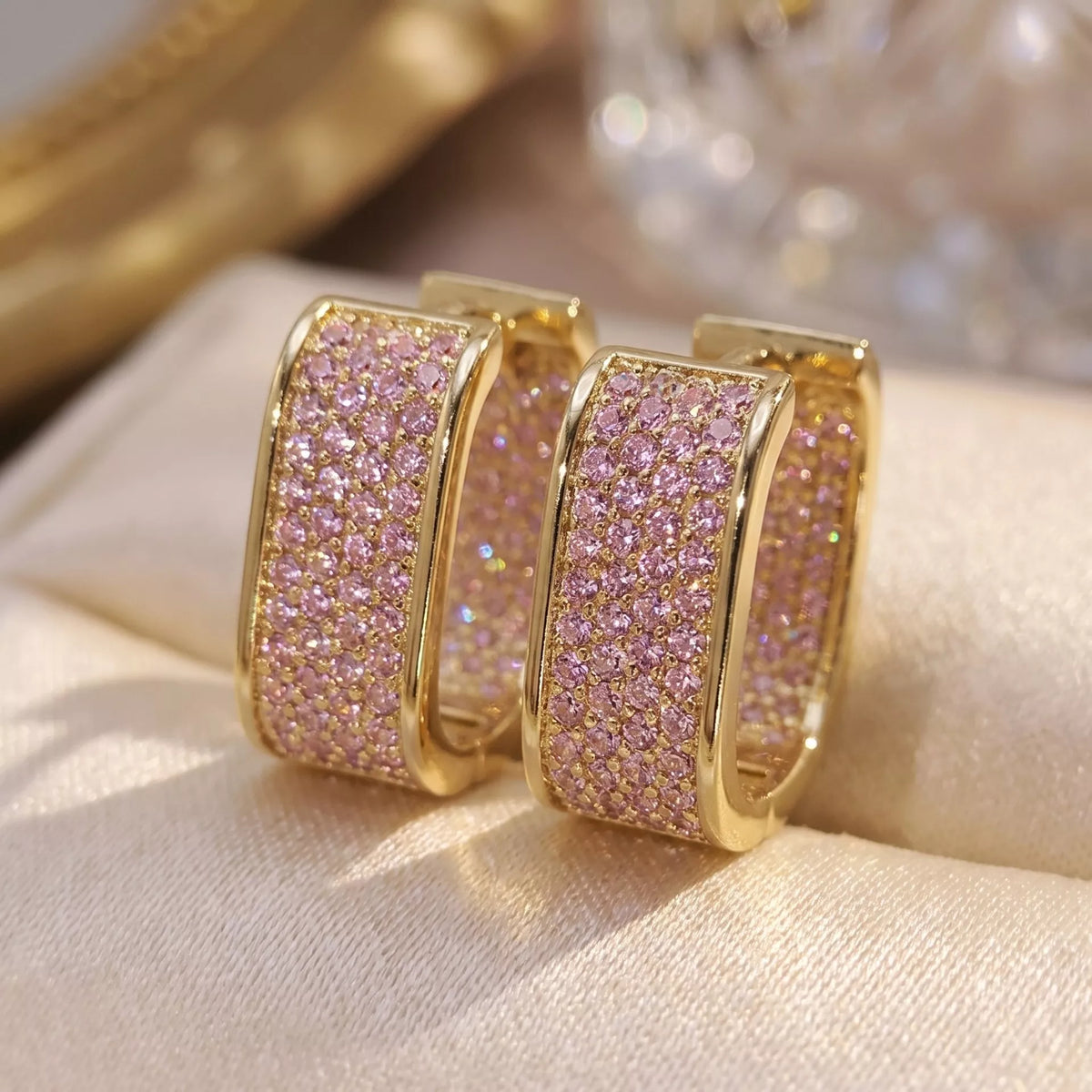 The Pavé Square Hoops – image 5