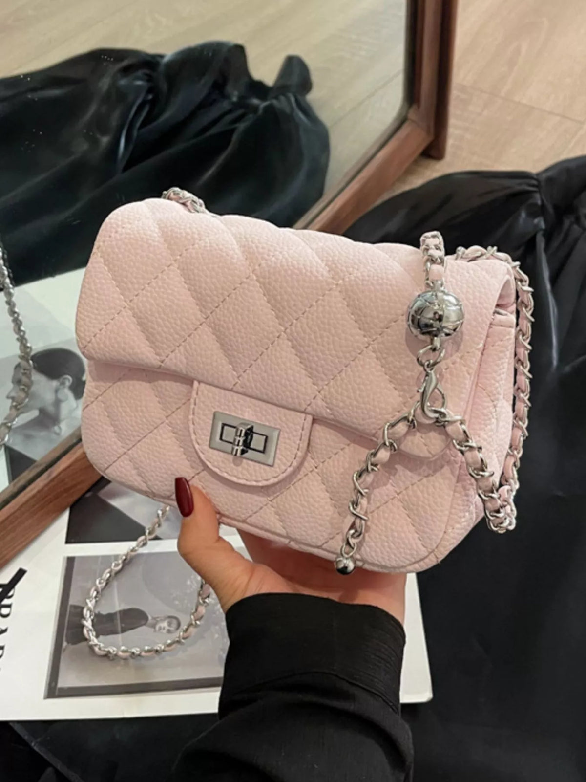 The Quilted Chain Mini Bag – image 8