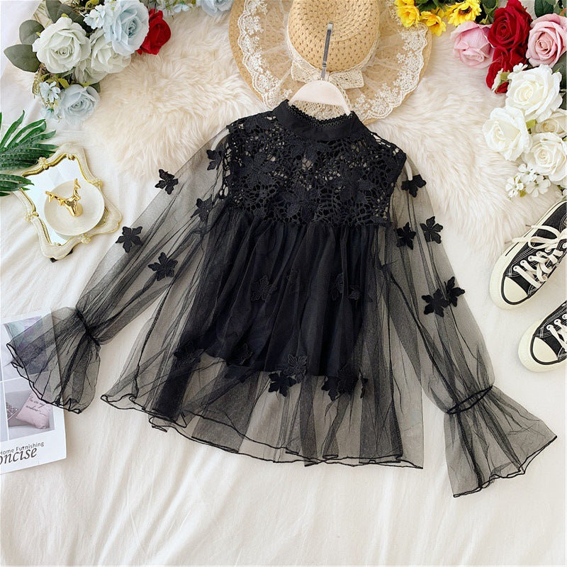 The Lumière Lace Lantern-Sleeve Top – image 11