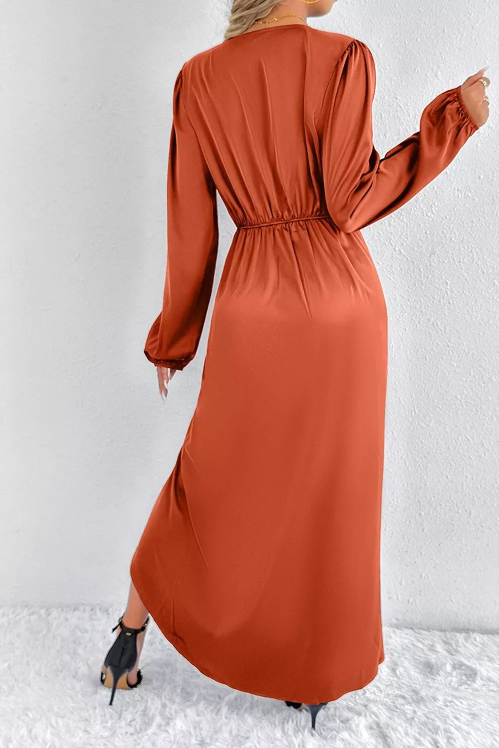 The Satin Balloon-Sleeve Midi – image 19